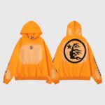 Hellstar Fire Orange Dye Hoodie - Image 3