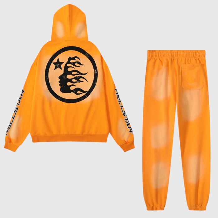 Hellstar Fire Orange Dye Tracksuit - Image 2