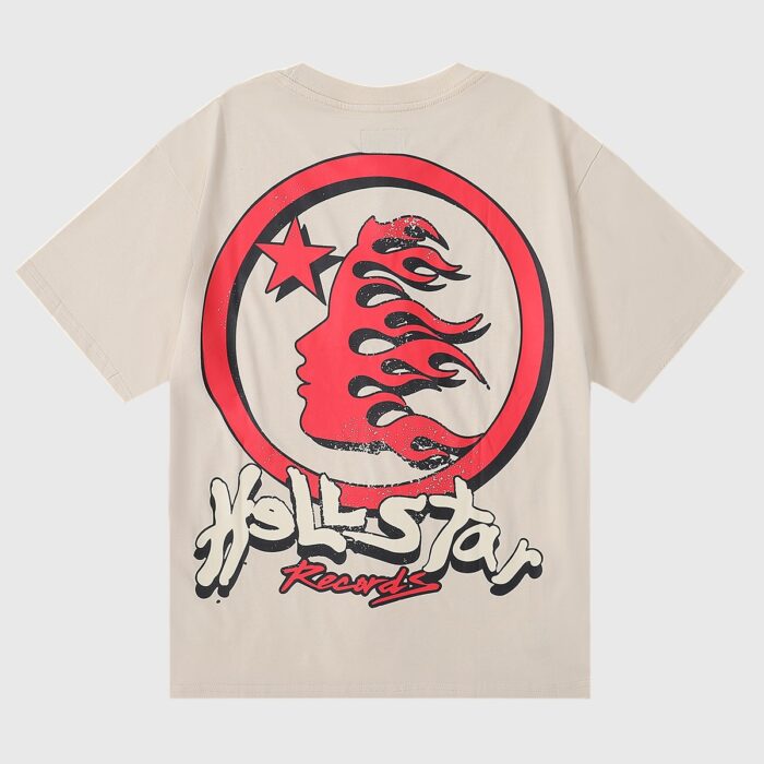 Hellstar Studios Heaven on Earth T-Shirt Beige - Image 2
