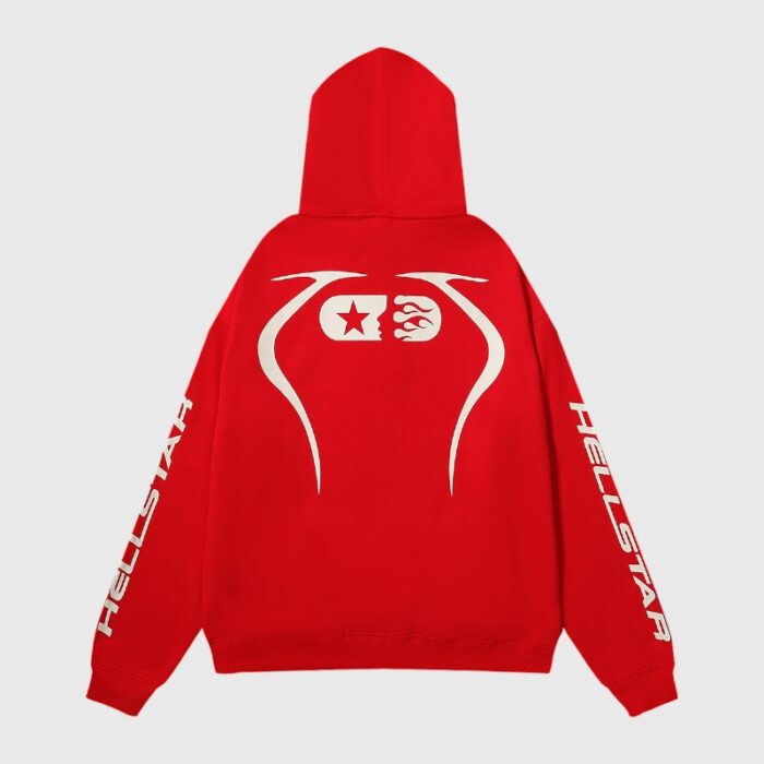 Hellstar Sport Pullover Hoodie Red - Image 2