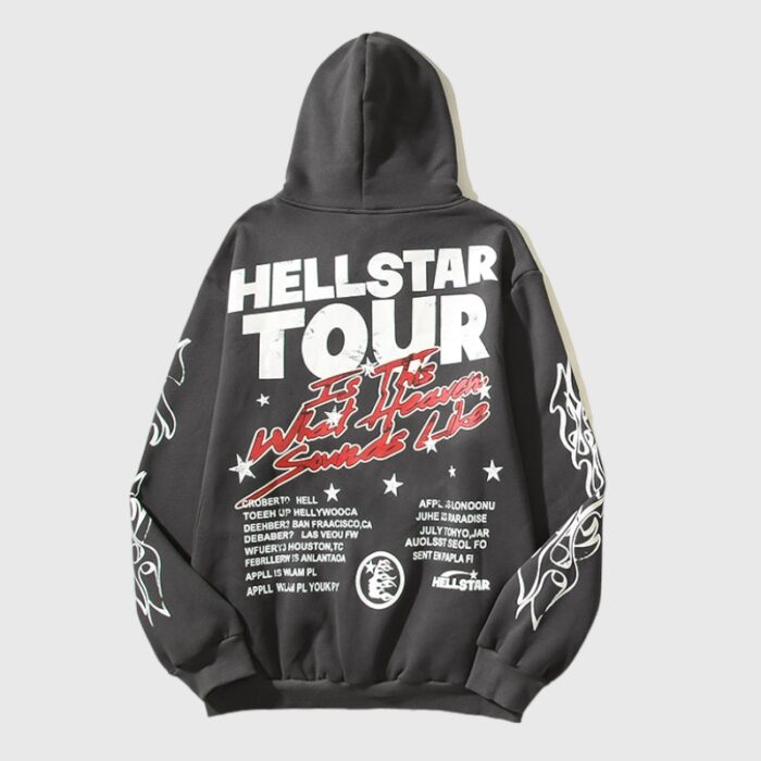 Hellstar Studios Records Hoodie Jet Black - Image 10