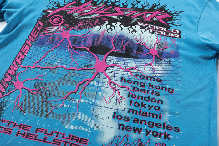 Hellstar Future Short Sleeve Tee Shirt Blue - Image 4