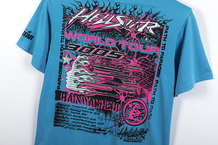 Hellstar Future Short Sleeve Tee Shirt Blue - Image 6