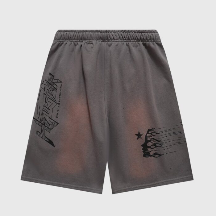 Hellstar Studios Records Shorts Grey - Image 2