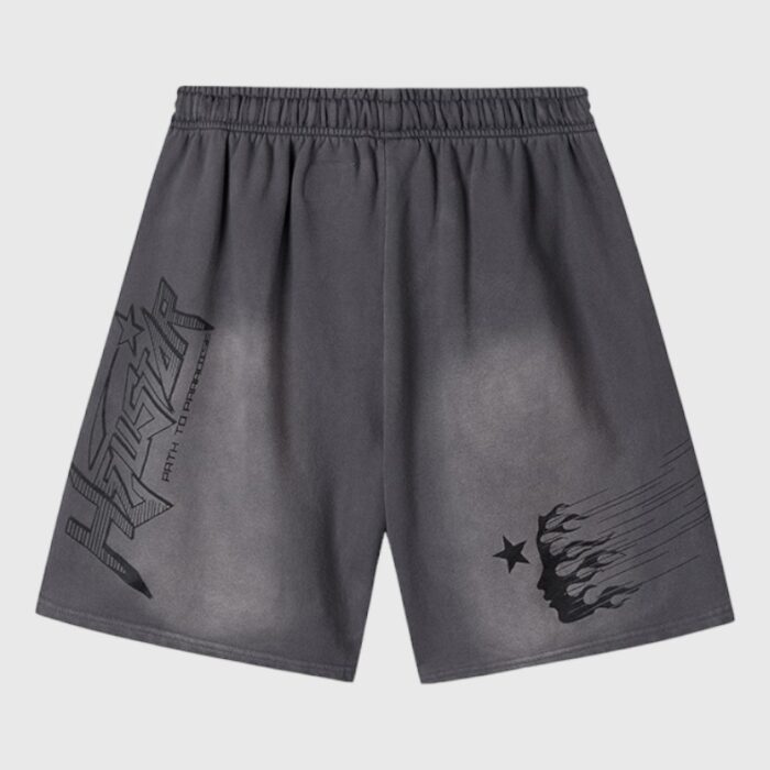 Hellstar Studios Records Shorts Jet Black - Image 2