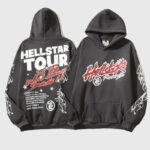 Hellstar Studios Records Hoodie Jet Black - Image 3