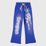 Hellstar Studios Records Yoga Sweatpants Blue
