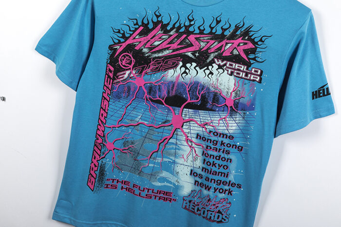 Hellstar Future Short Sleeve Tee Shirt Blue - Image 5