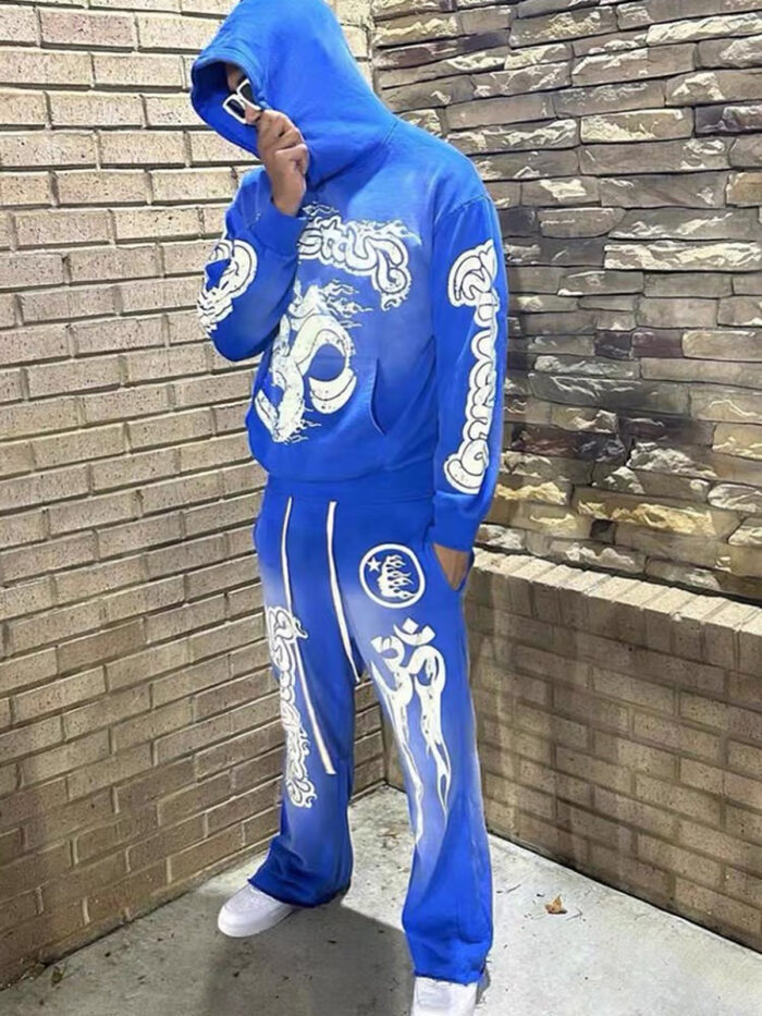 Hellstar Studios Records Yoga Sweatpants Blue - Image 7