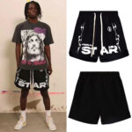 Hellstar Studios Records Star Shorts Black - Image 3