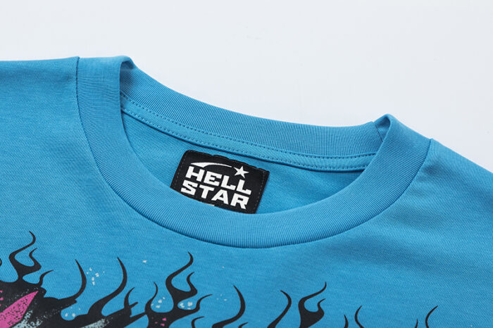 Hellstar Future Short Sleeve Tee Shirt Blue - Image 3