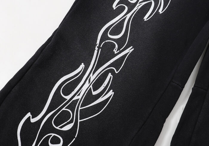 Hellstar Flame Flare Sweatpants Black - Image 3