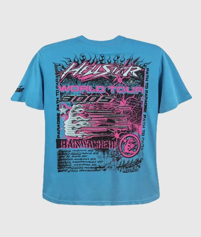 Hellstar Future Short Sleeve Tee Shirt Blue - Image 2