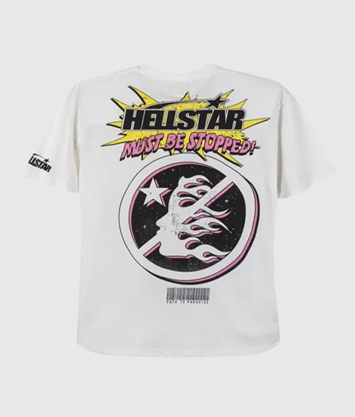 Hellstar Must be Stopped T-Shirt White - Image 2