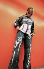 Hellstar Studios Racer Flare Sweatpants Jet Black - Image 8