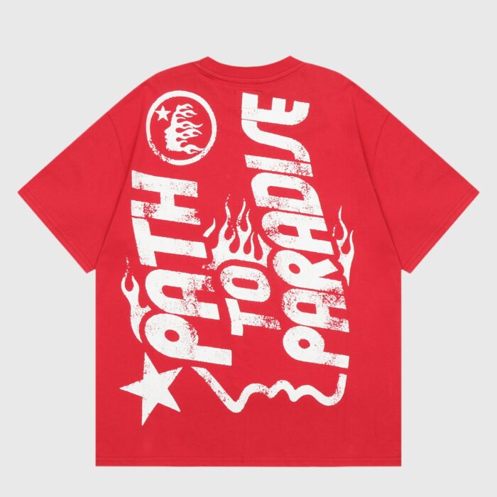 Hellstar Studios Jesus Emblem T-Shirt Red - Image 2