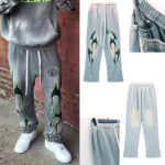 Hellstar Studios Flame Sweatpants Grey - Image 10