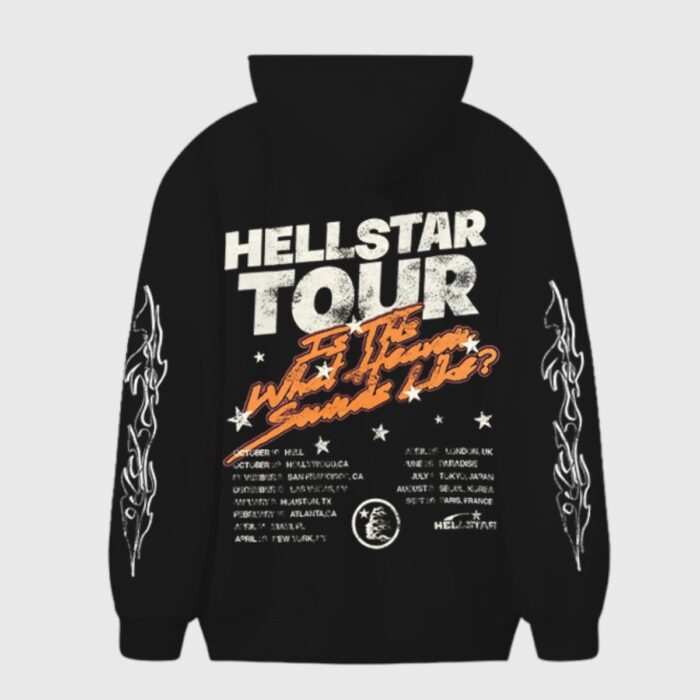 Hellstar Studios Records Hoodie Black - Image 2