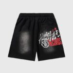 Hellstar Jupitar Graphic Terry Black Shorts - Image 2