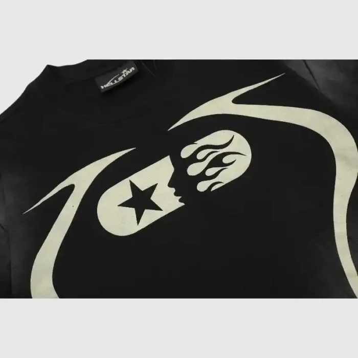 Hellstar Warm Up T- Shirt Black - Image 3