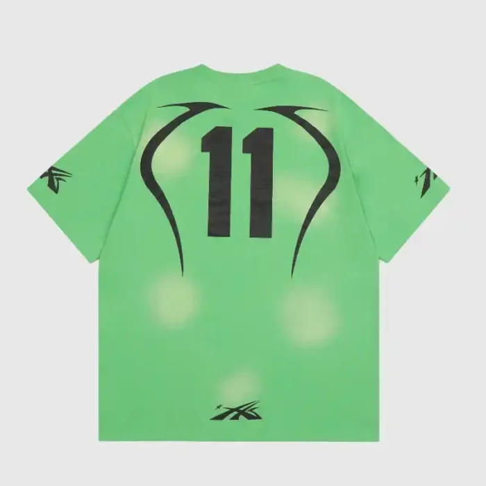 Hellstar Warm Up T- Shirt Green - Image 2