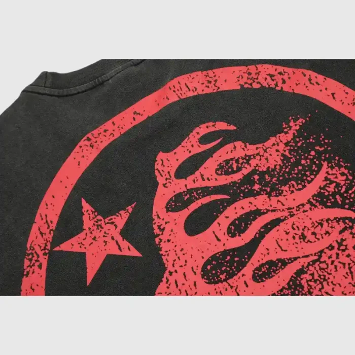 Hellstar-Skull-Washed-T-Shirt-Black-upper-back-view