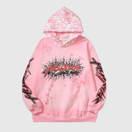 Hellstar-Brainwashed-Hoodie-Pink-front-view