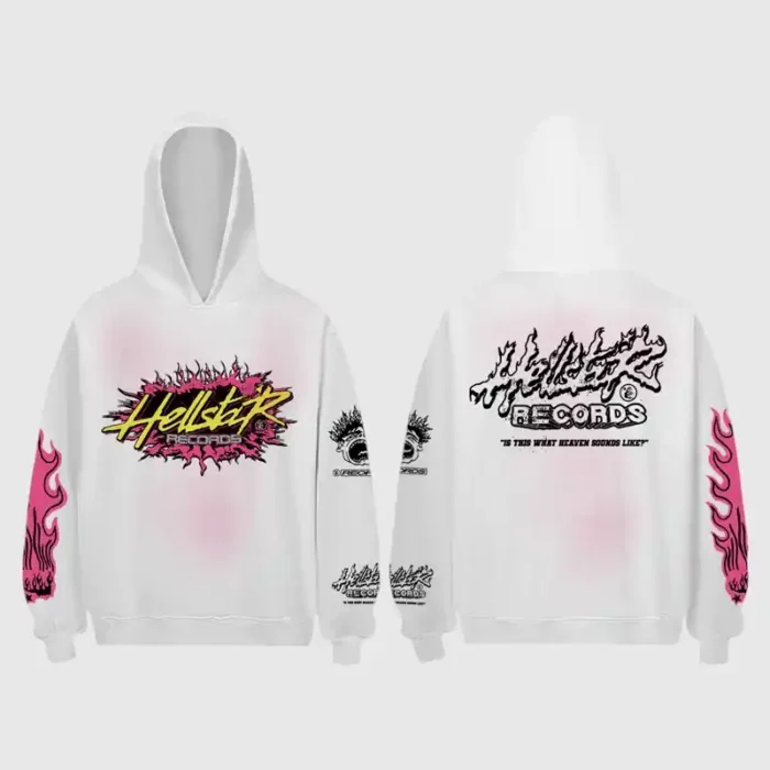 Hellstar Records Hoodie 'White' - Image 11