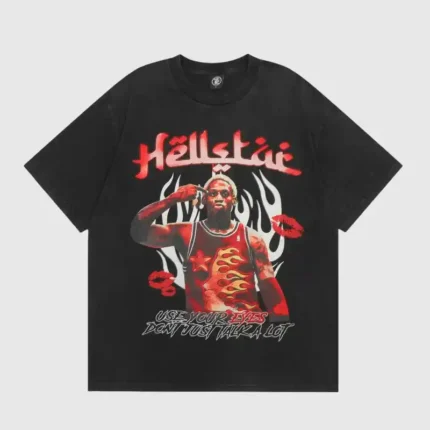 Hellstar-Records-T-Shirt-Black-front-view-1