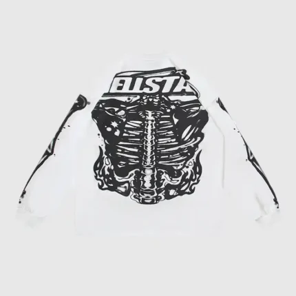 Hellstar-Skeleton-Long-Sleeve-Shirt-White-back-view
