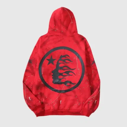 Hellstar-Sports-Tye-Dye-Skull-Hoodie-Red-back-view