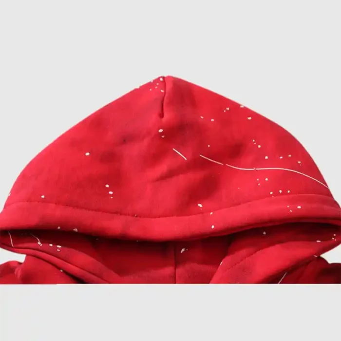 Hellstar Sports Tie-Dye Skull Hoodie ‘Red’close up-view