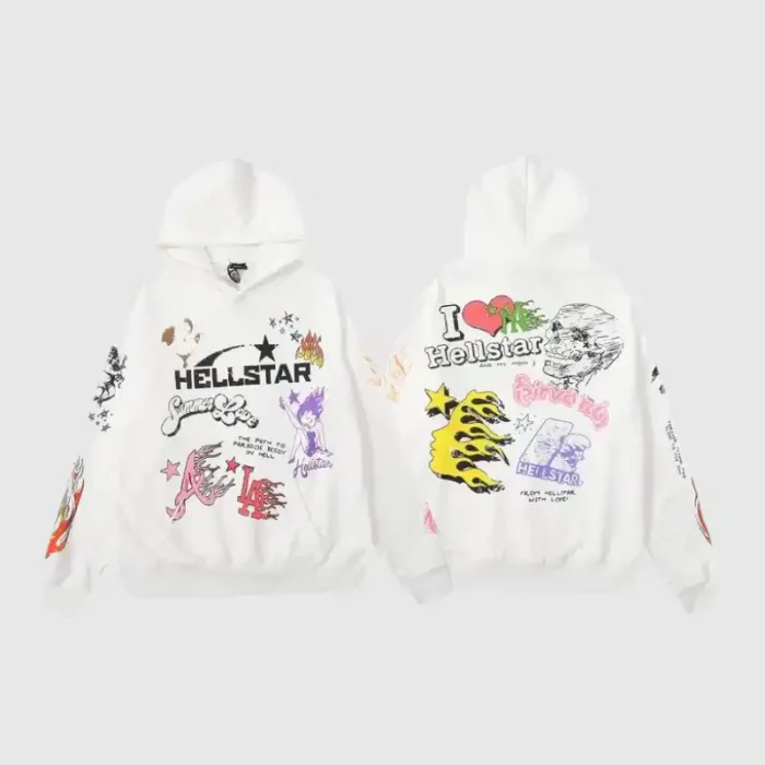 Hellstar-Studios-Summer-Love-Hoodie-White-close-up-view-3