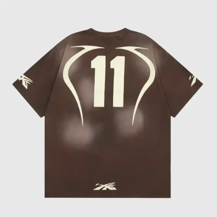 Hellstar Warm Up T- Shirt Brown - Image 2