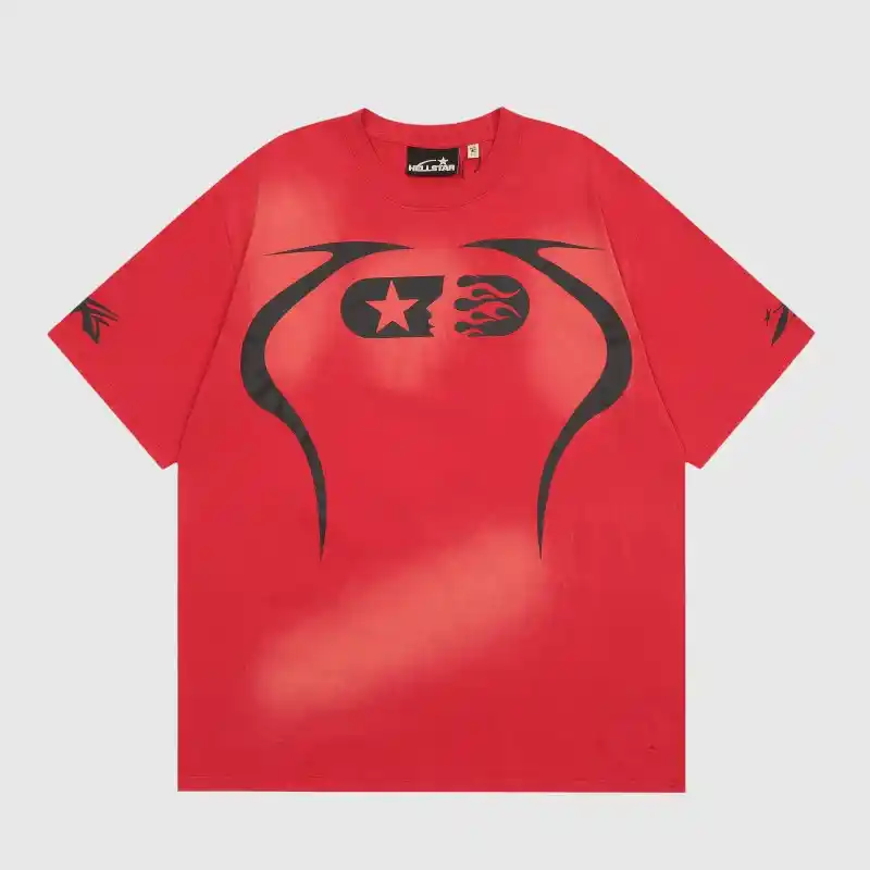 bd4dd5b7-Photoroom Hellstar Warm Up T- Shirt Red - Image 1