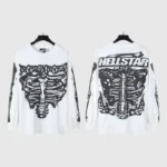 Hellstar-Skeleton-Long-Sleeve-Shirt-White-front-back-view