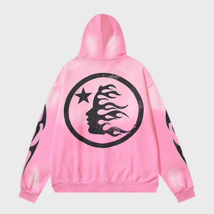 Hellstar Sports Zip-Up Hoodie Pink - Image 2