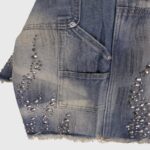 Hellstar Flame Studded Denim blue Shorts