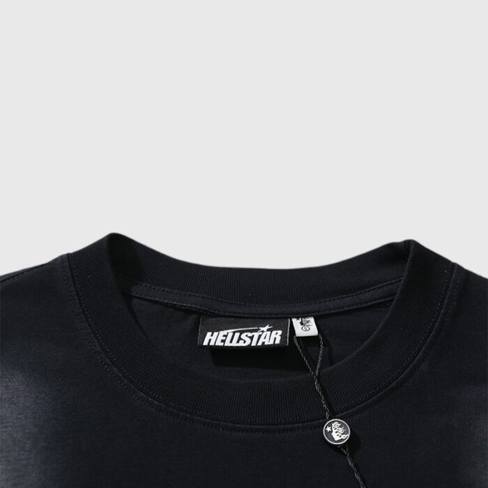 Hellstar Wash Stain Printing black T-shirt