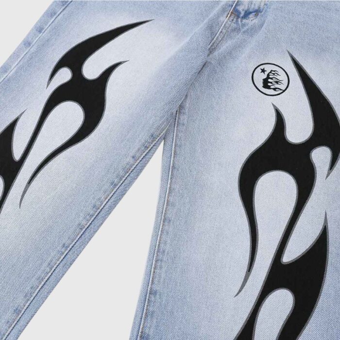 HELLSTAR BLACK FLAME JEANS - Image 3