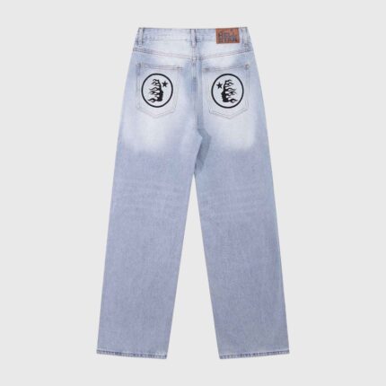 Hellstar Print Logo Loose Jeans back