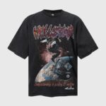 Hellstar Earth printed black T-shirt