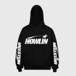 Hellstar Howlin Hoodie front black