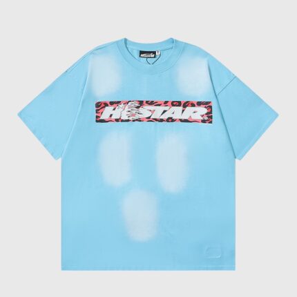 Hellstar Box Logo light blue T-shirt