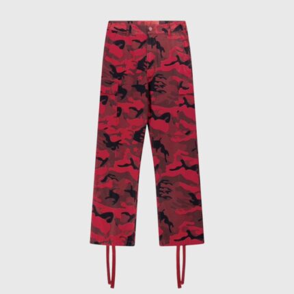 Hellstar supreme Cargo 'Camo' pant red front