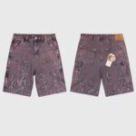Hellstar Flame Studded Denim pink Shorts