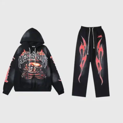 Hellstar Halloween Skeleton Airbrush Tracksuit