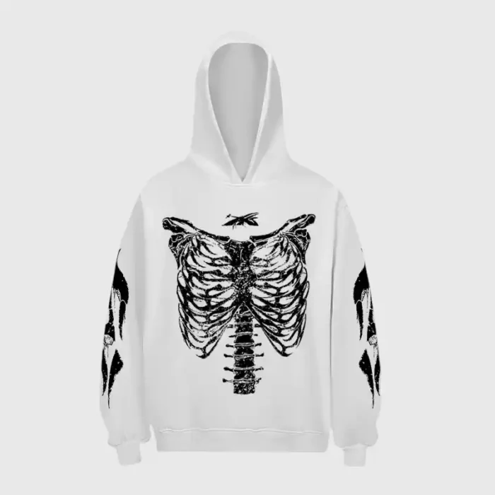 Hellstar Halloween Skeleton Print Hoodie