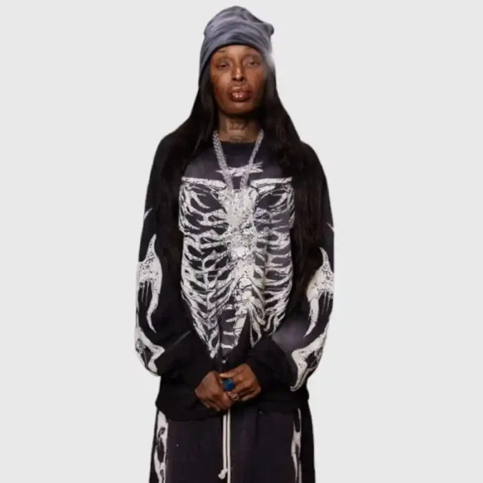 Hellstar Halloween Skeleton Print Hoodie - Image 6