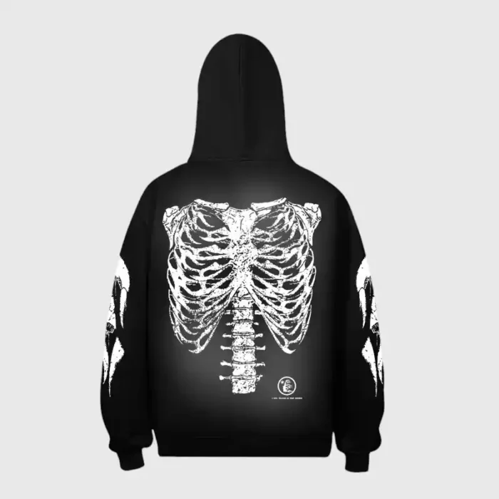 Hellstar Halloween Skeleton Print Hoodie - Image 3